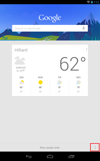 Google Now displaying relevant information